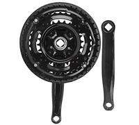 Keenso Bielas de Acero de Alto Carbono, Bielas de Bicicleta de Montaña de 24-34-42T Dientes 170mm para Componentes de Transmisión de Bicicleta de Montaña de 21/24/27 Velocidades