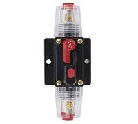 Keenso Bloque de Distribución de Fusibles, 12-24V 125A Disyuntor de Audio Estéreo Fusible de Autorrecuperación Soporte en Línea para Coche Barco