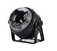 Keenso Boat Compsss, Brújula de visión Nocturna de Bola Marina Ajustable electrónica Negra para vehículo de Barco
