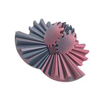 Keenso Bola de engranaje impresa 3D, juguete de agitación de alivio del estrés con engranajes de enclavamiento, construcción de PLA Premium, Compañero de escritorio portátil, modelos visuales