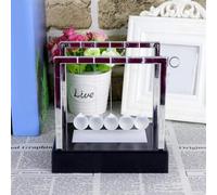 Keenso Bola Oscilante Newton Brillante, Bolas de Equilibrio con Luz LED con Base Luminosa para Decoración de Oficina en el Hogar, Juguetes de Escritorio Científico y Regalo (1)