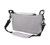 Keenso Bolsa Colgante para Cochecito de beb, Rodamiento de Alta Carga, Gran Capacidad, Cierre a Presin, Bolsa de Viaje para Cochecito Multiusos, Tela Oxford para Acampar (Gris
