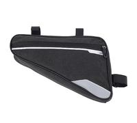 Keenso Bolsa de Marco Triangular de Bicicleta, Bolsa de Marco de Bicicleta de Fibra de Poliéster Impermeable con Correas Ajustables, Bolsillo Lateral de Malla, Almacenamiento Espacioso para Bicicletas