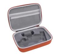 Keenso Bolsa de Transporte a Prueba de Golpes de Eva, Bolsa de Viaje de Cuero con Bolsillo de Malla con Cremallera para Mobile 7 (Orange)