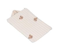 Keenso Bolsa de Transporte para biberones de Leche con Cierre de Cremallera, Bolsa de bibern de algodn Bordada, porttil, de Gran Capacidad, Bonita impresin para Mam (Osito