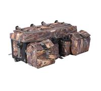Keenso Bolsa para ATV, 600D Oxford ATV Bolsa de Carga con Rejilla Trasera, 55 L, Almacenamiento Desmontable a Prueba de Lluvia con Tiras Reflectantes y Portavasos para UTV, Rejilla Trasera, Viajes,