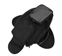 Keenso Bolsa para Depósito de Motocicleta, Bolsa Magnética Oxford 1680D para Depósito de con Ventana para Teléfono, Diseño Resistente a la Lluvia con Múltiples Bolsillos para Viajes Cortos, 35 X 18