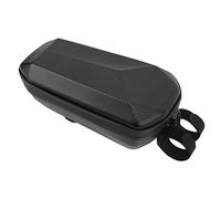 Keenso Bolsa para Manillar de Scooter Bolsa de Almacenamiento Frontal de Carcasa Dura de Cuero Sintético 4L Bolsillo Interior de Malla con Cremallera Resistente Al Agua para Scooter Eléctrico