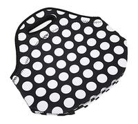 Keenso Bolso del Almuerzo, Bolso Termal Aislado del Almuerzo del Neopreno Impermeable del Bolso de la Fiambrera del Bolso para la Comida campestre Que acampa(Círculo y Negro)