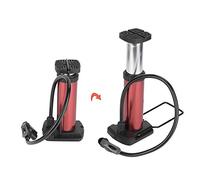 Keenso Bomba de pie de bicicleta portátil Bomba de pie de bicicleta Mini Inflador de piso de alta presión portátil Bomba de aire de neumático (rojo)