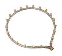 Keenso Boquilla Anular Multifuncional Boquilla Atomizadora de Acero Inoxidable de Cobre Duradera para Riego Agrícola de Jardines, Junta Negra 3x, Fácil (20 cabeza)