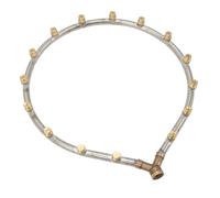 Keenso Boquilla Anular Multifuncional Boquilla Atomizadora de Acero Inoxidable de Cobre Duradera para Riego Agrícola de Jardines, Junta Negra 3x, Fácil (15 cabeza)