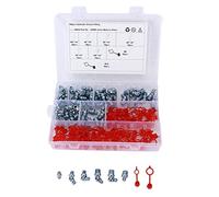 Keenso Boquilla de Engrase de 160 Piezas, Tipo Codo Recto Hexagonal con Revestimiento de Zinc Azul, para Automóviles, Motocicletas, Camiones, Granjas, Maquinaria de Construcción