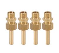 Keenso Boquillas para Fuente de Agua, Boquillas de Chorro Directo de Cobre sin Fugas con Rosca Macho para Jardín, Estanque, Parque de Atracciones, Museo (4 piezas) (G3/8)