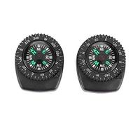 Keenso Brújula de Muñeca, 2 Piezas Navegación Brújula de Muñeca Impermeable para Acampar en Bote, Senderismo brujula de orientación para Reloj