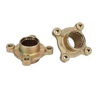 Keenso Buje de Eje Trasero de Rueda de 2 Uds, Aleación de Acero de 4 Pernos Estriados 28T con Superficie Recubierta de Oro, Apto para Quad Bike ATV Go Kart