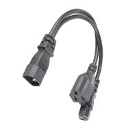 Keenso C14 macho a C13 NEMA 5-15R Adaptador de alimentación impermeable Cable aislado Cable aislado para adaptadores de ordenador portátil, escalas electrónicas [comerciales] Cobre 1PC
