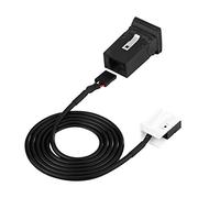 Keenso Cable Adaptador de Audio USB Hembra AUX, Interruptor de Cable de Audio AUX USB de Coche Cable
