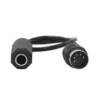 Keenso Cable Adaptador de Micrófono Distorsión Reducida 6,35 Mm Hembra a MIDI Convertidor de 5 Pines para Altavoces MP4 1 Pie