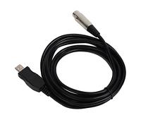 Keenso Cable Adaptador USB XLR de 3 Metros Función de Grabación de Calidad de Sonido Clara para Host Metal Negro 16 bits 48/44,1 KHz Suministros para el Hogar