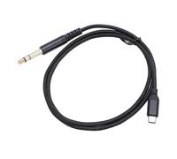 Keenso Cable de Adaptador Masculino de USB C a 6.35 Mm para Altavoz de Mezclador Amplificador, Chip de 96 KHz de 24 bits para Conexión Sensible, Adecuada para Cine en Casa (2m)