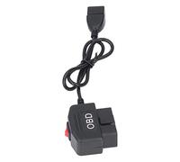 Keenso Cable de alimentación OBD para Dash- 48 cm/18,9 pulgadas OBD adaptador de corriente con botón de interruptor ACC modo auto y motocicleta