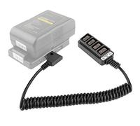 Keenso Cable de Alimentación para Cámara D Tap Receptáculo Hembra D-Tap de 4 Puertos, Corriente de Salida Máxima de 10 A, Negro, Cable Divisor Recto de 23,62 Pulgadas, Adecuado para Alimentar