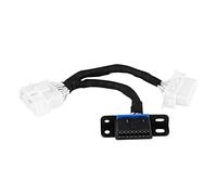 Keenso Cable de extensión OBD2, Cable de extensión Universal OBD2 de 16 Pines Macho a Hembra Doble Cable Adaptador de Divisor OBD2 Cable Y obd2 y cable