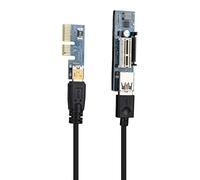 Keenso Cable de Extensión PCIe 1x Tarjeta de Rendimiento Excelente para la Configuración de Minería de Bitcoin Negro 30 Cm