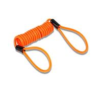 Keenso - Cable de recordatorio de advertencia, 3,5 mm, cable de seguridad, candado de disco, alarma de resorte de bloqueo de seguridad para moto, scooter, color naranja