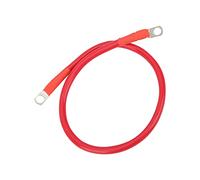 Keenso Cable de Tierra, Cable de Batería de 23,6 Pulgadas, 25 mm², 150 A, con Conductor de Cobre Estañado, Resistente A Altas Temperaturas, para Conexión de Negativo del Port (A (roja))