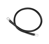 Keenso Cable de Tierra, Cable de Batería de 23,6 Pulgadas, 25 mm², 150 A, con Conductor de Cobre Estañado, Resistente A Altas Temperaturas, para Conexión de Negativo del Port (B (negro))