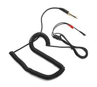 Keenso Cable en Espiral de Auriculares HD25 con Adaptador, Resolución de Sonido Mejorado, Reemplazo de Cable de de 3.5 Mm, para HD 250/HD 560, Material de