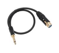 Keenso Cable XLR Hembra a Mono Macho de 6,35 Mm Cable de Micrófono de Cobre Duradero sin Oxígeno para Actuaciones en Escenario, Clubes de 19,7 Pulgadas