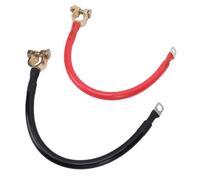 Keenso Cables de Batería 3AWG, 28 Cm, 11,02 Pulgadas, Abrazadera de Terminal de Cobre, Cables de Inversor de Potencia con Núcleo de Cobre de Alta Pureza, para Paneles Solares Marinos,