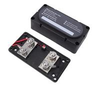Keenso Caja de Barra Colectora con Portafusibles ANL, Bloque de Fusibles ANL de 750 A con Cubierta e Indicador LED, 4 Pernos Terminales M10, 12 V A 48 V para Automóviles, Barcos, Yates, Marinos