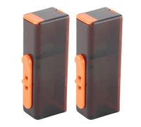 Keenso Caja de Soporte de Hilo Automática Recargable con Espejo para Citas, Cenas, Viajes, Estuche Dispensador de Hilo Portátil Compacto, Silicona ABS Reutilizable, Paquete de 2