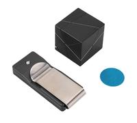 Keenso Caja de Tiza de la Piscina de Aleación de Aluminio, Soporte de Correa para Mantener Las Tizas Estándar Seguras, con de Retroceso para Acceso Rápido (Black)