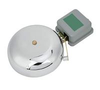 Keenso Campana de Alarma contra Incendios Campana Eléctrica de Acero Inoxidable de 5,9 Pulgadas AC220 V con Potente Sonido de Martillo para Ascensores Uso Industrial Construcción Ruidosa y Duradera