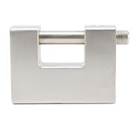 Keenso Candado de Hierro de con Grillete Grueso para Seguridad de Cerradura de Puerta Antirrobo, 5 Llaves para Almacén, Garaje, Cerradura Robusta a Prueba de Grietas, Plateado