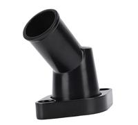 Keenso Carcasa de Termostato de Cuello de Agua Giratorio de 45 Grados, Revestimiento Negro Pulido a Prueba de Altas Temperaturas, con Ajuste Flexible, Reemplazo para Motores 327 350