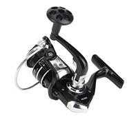 Keenso Carrete de pesca giratorio, ecológico, diseño en ángulo, brazo de metal plegable, mayor chaflán, reducción de caída de copa de alambre, 5.1:1, adecuado para caña de señuelo general, pesca