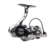 Keenso Carrete Giratorio con Arrastre Ajustable, Aleación de Aluminio, Rodamientos de Acero Inoxidable, Relación de Engranaje 5,2:1 para Pesca en Agua Dulce y Salada