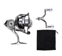 Keenso Carrete Giratorio, Relación de Velocidad 5,2: 1, Carrete de Pesca con Fuerza de Frenado de 4KG para Pesca en Hielo