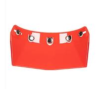 Keenso Casco Motocicleta Visor, Universal 5-Snap Visera Abatible (rojo) | Protector de Viento de Policarbonato, Accesorio para Casco Retro Abierto, Protección Solar y de Lluvia para Hombres y