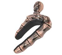 Keenso Cejilla de guitarra, cráneo y clip ajustable para guitarra, accesorios para ukelele de guitarra acústica (canela)
