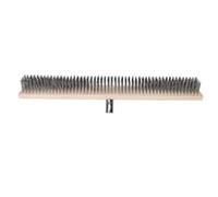 Keenso Cepillo de Fregado de Piso de Alambre de Acero Inoxidable, Herramienta Limpia Duradera para Uso en Interiores y Exteriores, 60cm