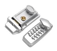 Keenso Cerradura de Puerta con Botón Pulsador, Minicerradura de Código Mecánica a Prueba de Herrumbre para Puertas de Madera, Diseño de Entrada sin Llave