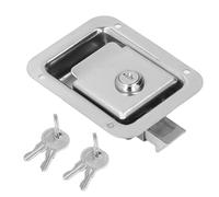 Keenso Cerradura de puerta de entrada para RV, cerradura de remolque de viaje, mango de paleta de acero inoxidable, puerta de RV para caja de herramientas, gabinete, cerraduras de caja eléctrica y