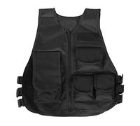 Keenso Chaleco de Camuflaje, Chaleco táctico, Adecuado para Deportes al Aire Libre, Amantes de los Juegos de Guerra, Chaleco de Camuflaje Militar, Camping, Senderismo(Negro S)